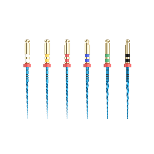 NIC® KD Blue .06 taper rotary file assortment
