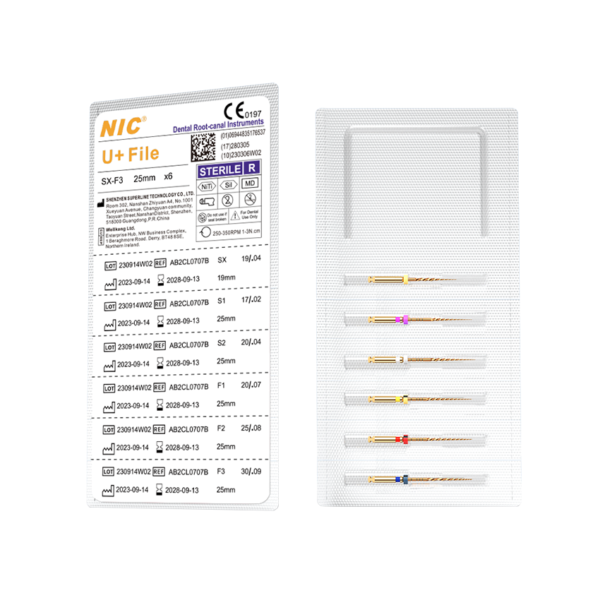 NIC® U+ sterile rotary files