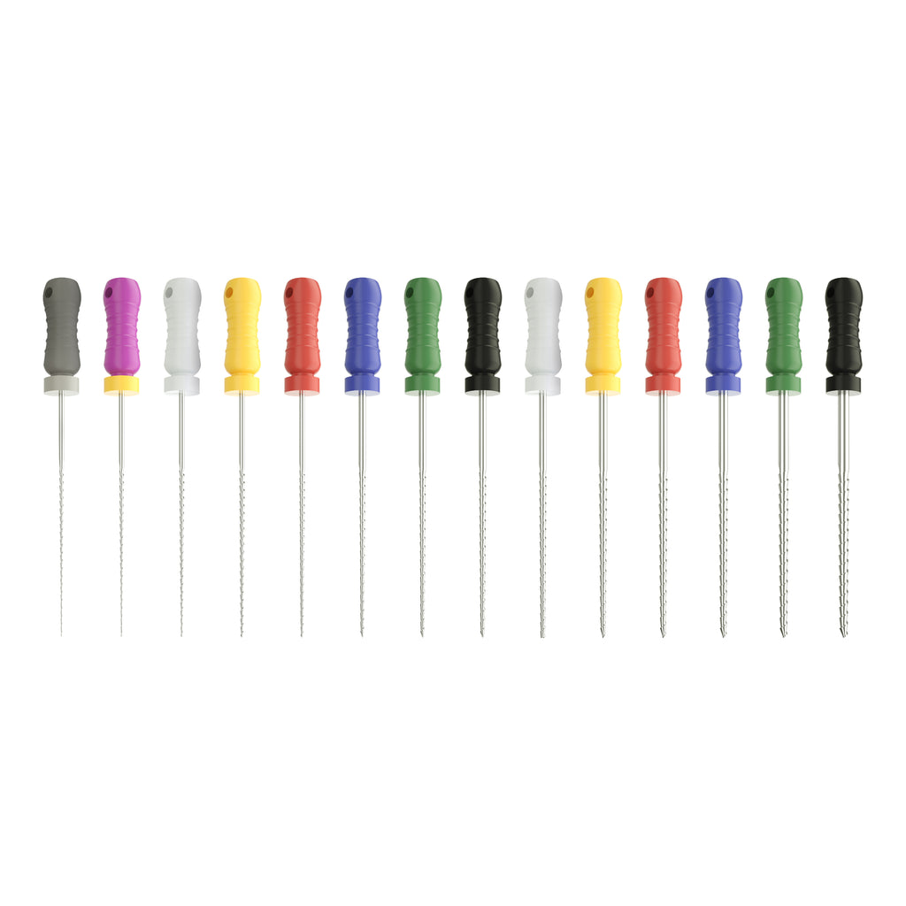 NIC® stainless-steel H Files complete ISO range with colour-coded handles